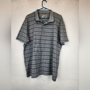 Eddie Bauer Travex‎ Men’s Green Striped Polo Shirt - Size XL